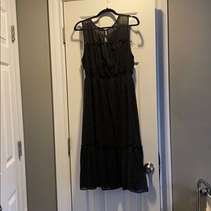 Polka-Dot Midi Dress